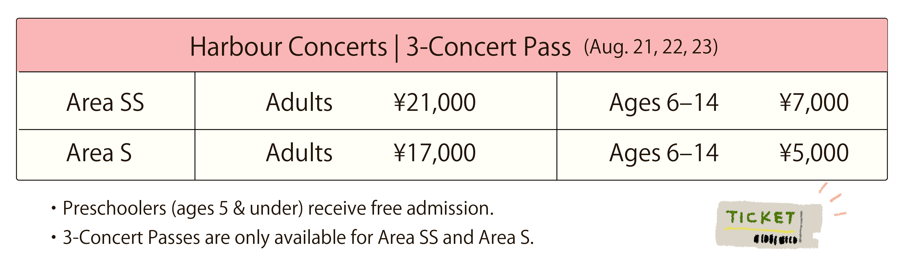 HC 3 Concert Pass